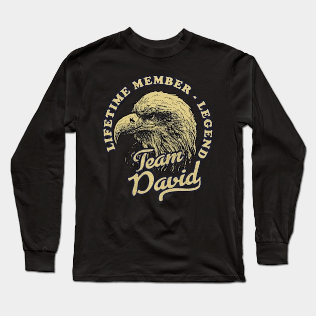 David Name - Lifetime Member Legend - Eagle Long Sleeve T-Shirt by Stacy Peters Art